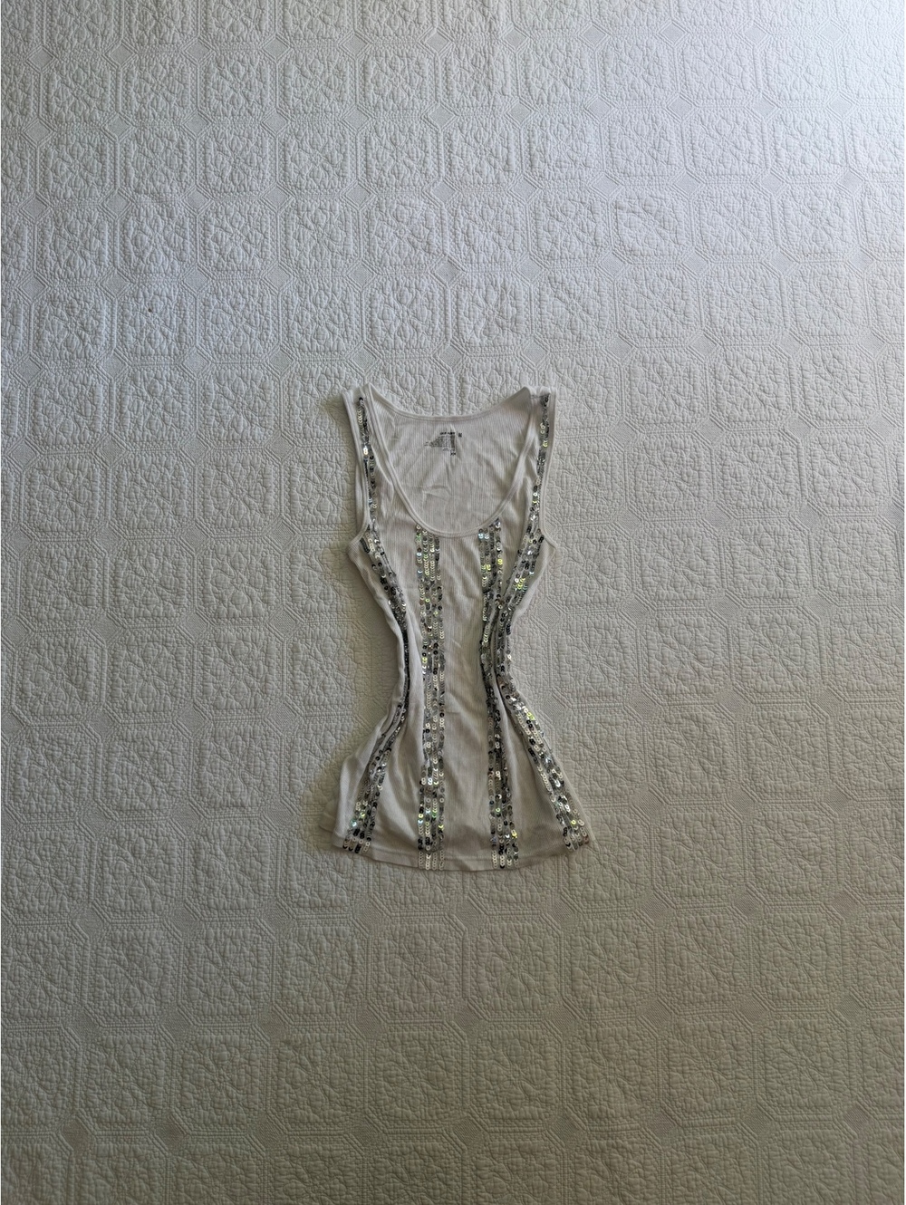 Old navy Women's Sleeveless Ribbed Tank Top with  Sequin